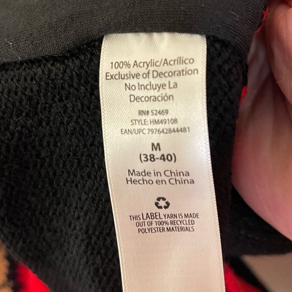 Holiday Gangsta Ugly Santa Sweater - Red, Black, Green Sz M NWOT - Picture 6 of 8